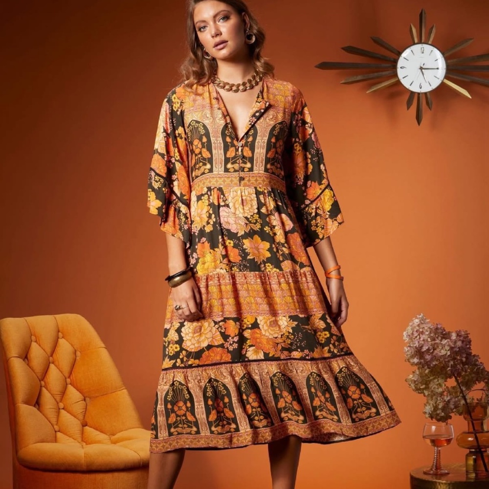 Nine Lives Bazaar Grace Midi Dress AU 6 US 2